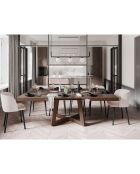 Table extensible Nodi chêne foncé - 130/230x130x76 cm