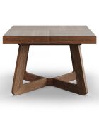 Table extensible Nodi chêne foncé - 130/230x130x76 cm