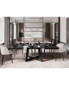 Table extensible Nodi noire - 130/230x130x76 cm