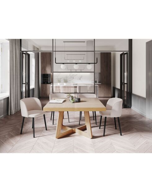 Table extensible Nodi chêne - 130/230x130x76 cm