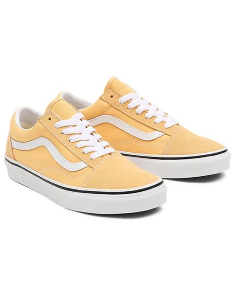 Sneakers en Velours de Cuir & Textile Old Skool orange clair