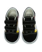 Baskets en Velours de Cuir & Toile Old Skool noir/orange