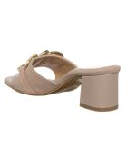 Mules en Cuir Wella rose - Talon 5 cm