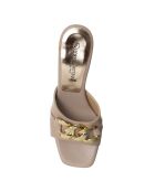 Mules en Cuir Wella rose - Talon 5 cm