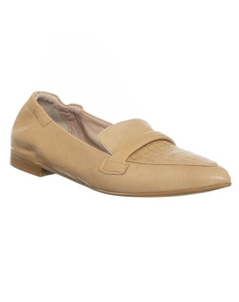 Ballerines en Cuir Jade beiges