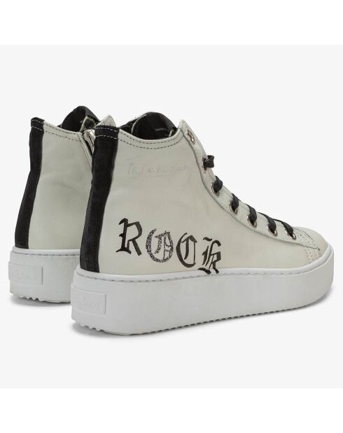 Baskets en Cuir Long Island blanc/noir