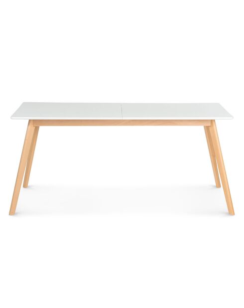 Table scandi extensible bois/blanc - 160-200 cm