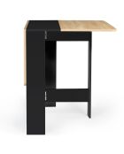 Table console pliable Edi noir/hêtre - 103x76x75 cm