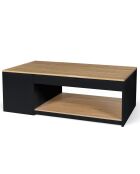 Table basse relevable avec coffre Elina bois/noir - 110x60x45 cm