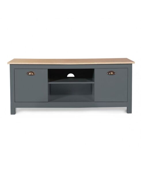 Meuble TV Ninon bois/gris - 113x40x47 cm