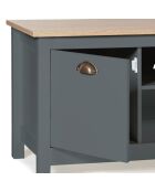 Meuble TV Ninon bois/gris - 113x40x47 cm
