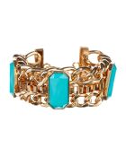 Bracelet Angelina doré/turquoise