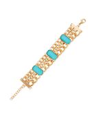 Bracelet Angelina doré/turquoise
