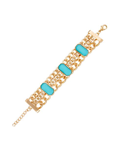 Bracelet Angelina doré/turquoise