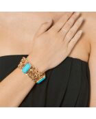 Bracelet Angelina doré/turquoise