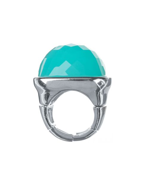 Turkoois Ice Bubble verstelbare ring
