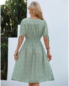 Robe Samantha imprimée verte