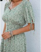 Robe Samantha imprimée verte