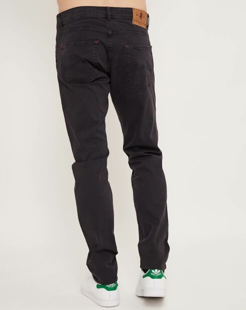 Pantalon ajusté 5 poches noir