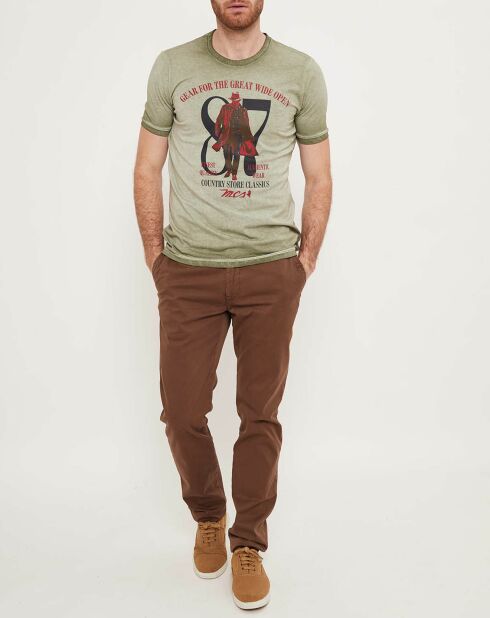 Camiseta Great Wide 87 verde caqui