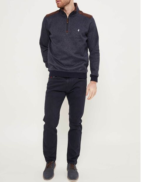 Sweat polaire indigo