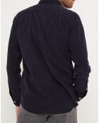 Chemise droite en Velours marine
