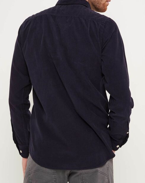 Chemise droite en Velours marine