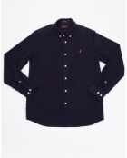 Chemise droite en Velours marine