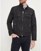 Blouson motard marine