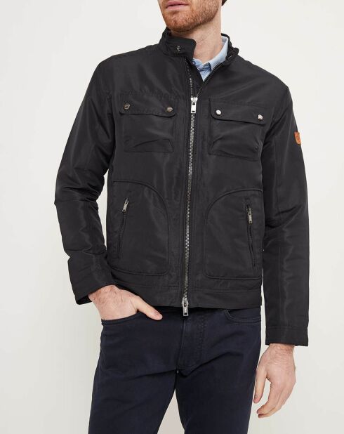 Blouson motard marine