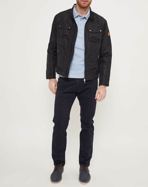 Blouson motard marine