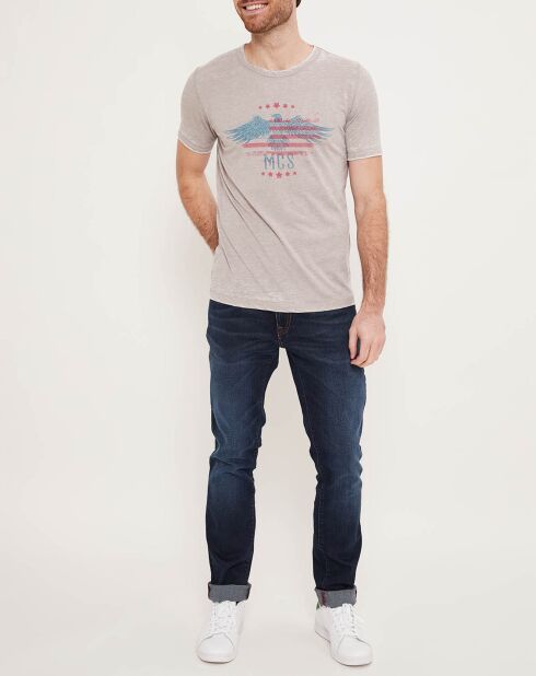 T-Shirt Eagle Flag gris beige