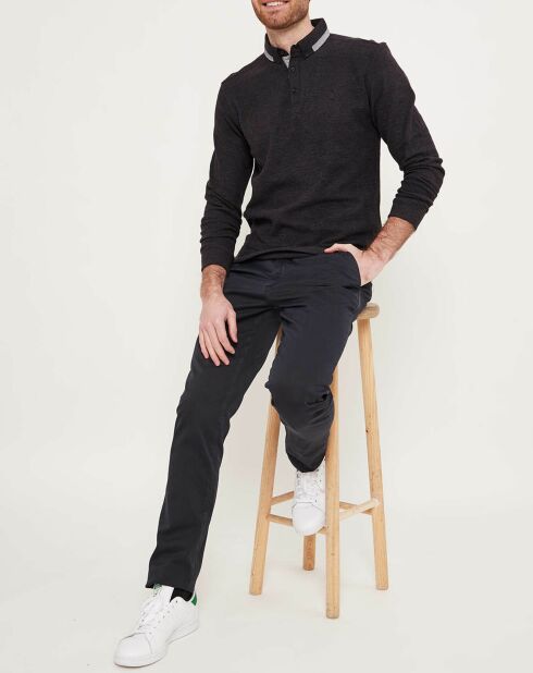 Polo en maille anthracite