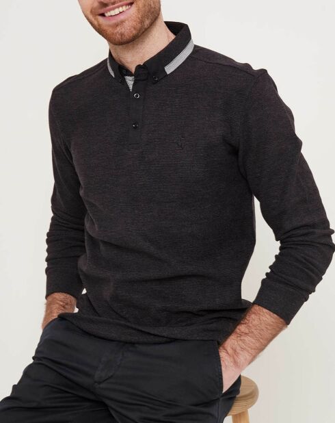 Polo en maille anthracite