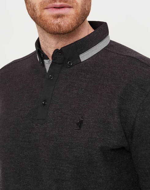 Polo en maille anthracite