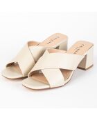 Mules Carah beiges - Talon 5.5 cm