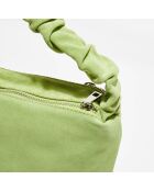 Sac à main en Velours de Cuir Lone vert pomme - 28x17x7 cm