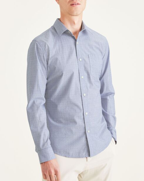 Chemise Slim Alpha Icon imprimée  bleue