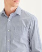 Chemise Slim Alpha Icon imprimée  bleue