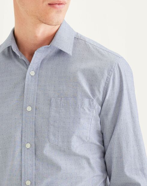 Chemise Slim Alpha Icon imprimée  bleue
