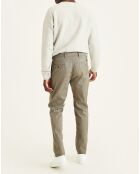 Pantalon chino en Coton Bio  Alpha Icon Tapered imprimé marron