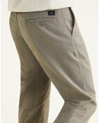 Pantalon chino en Coton Bio  Alpha Icon Tapered imprimé marron