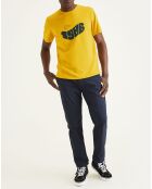 Pantalon en Coton Bio Mobile Icon Tapered bleu marine