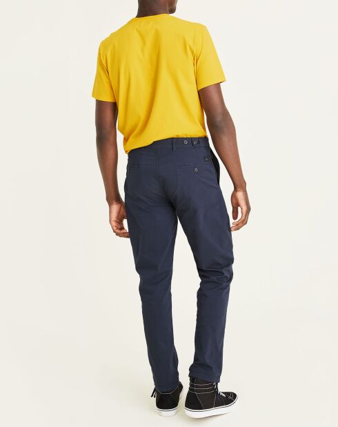 Pantalon en Coton Bio Mobile Icon Tapered bleu marine