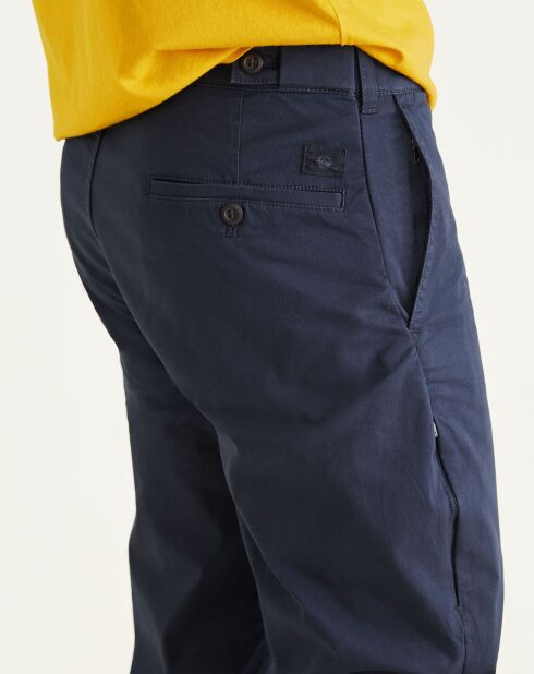 Pantalon en Coton Bio Mobile Icon Tapered bleu marine