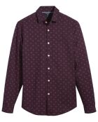 Chemise Slim Smart 360 Flex Woven imprimée bordeaux