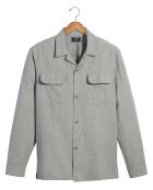 Chemise classique LS Camp kaki clair/gris