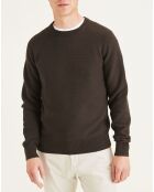 Pull 100% Coton Bio col rond marron