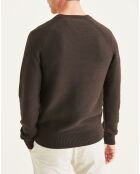 Pull 100% Coton Bio col rond marron