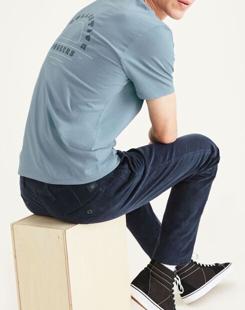 T-Shirt 100% Coton Bio Logo Pocket bleu